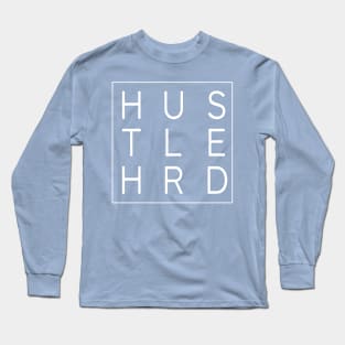 Trendy Hustle Hard Trendy Box Letter Graphic Logo T-Shirt Long Sleeve T-Shirt